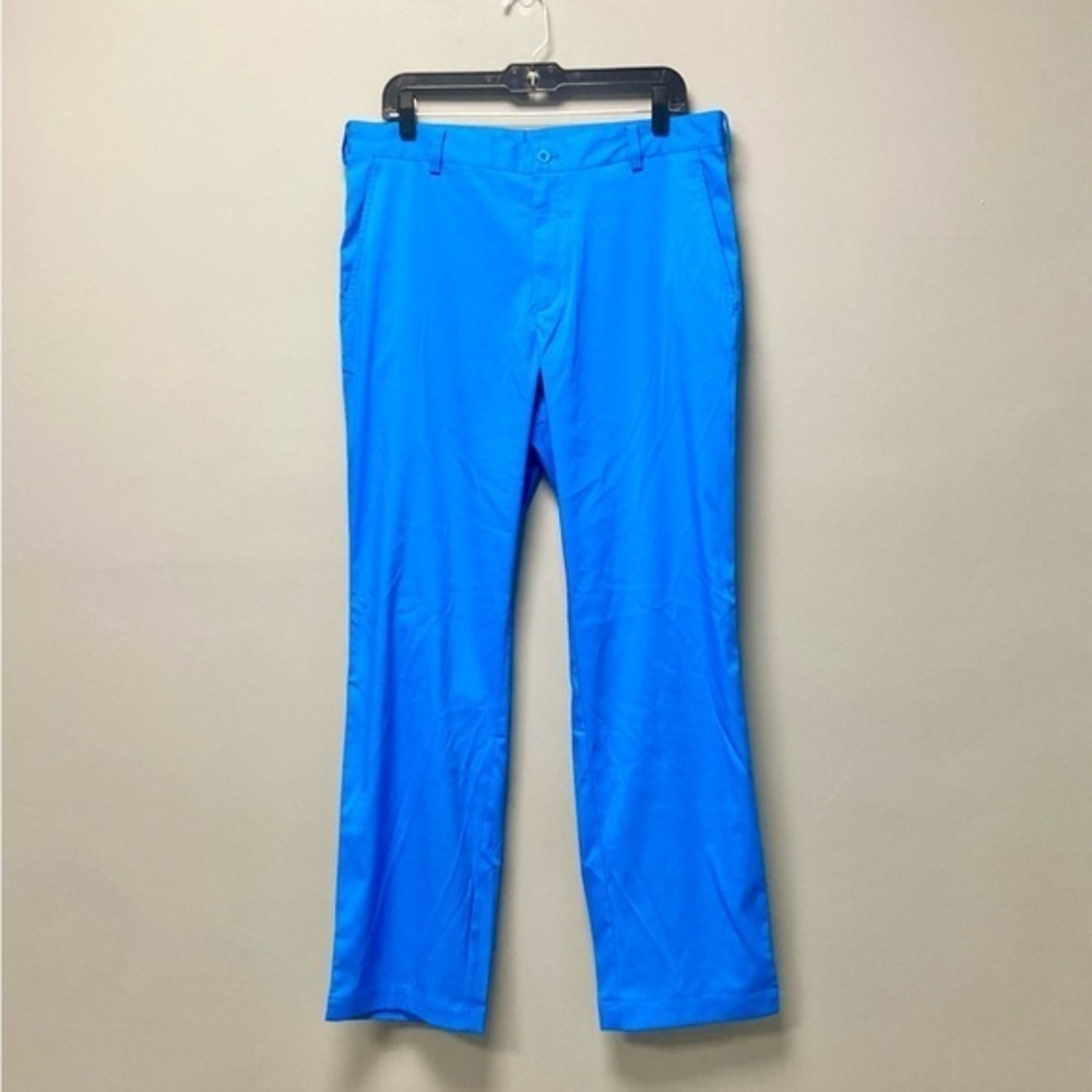 Nike Golf Dri-FIT Mens Pants 34x32‎ Electric Blue Flat Front Performance Swoosh